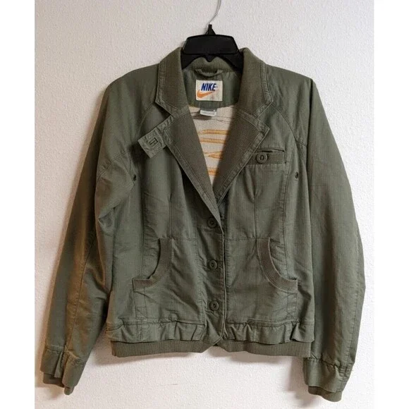 Women's NIKE Sportswear Jacket Terry Lined w/ Metal Sneaker Rainbow Charm Small - Picture 1 of 16